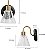 Iluminação de Parede KSANA Sconce 1-Luz Preto e Dourado com Vidro Texturizado para Corredor, Quarto, Escada e Entrada do Estilo Meio do Século. - Imagem 5