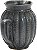 Jarra de cerâmica estriada Creative Co-Op, preta fosca, 8''L x 6''W x 8''H - Imagem 5