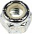 Porca de trava hexagonal Dorman 250-016 com anel de nylon - Grau 2 - Tamanho da rosca 5/8-11 pol., pacote com 25 unidades - Imagem 1