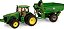 Brinquedo de Trator John Deere ERTL Big Farm com Caçamba de Grãos J&M - Escala 1:64 - Brinquedos de Fazenda e Construção - Autênticos Brinquedos de Trator John Deere de Metal Fund - Imagem 1