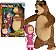 Conjunto de Pelúcia Masha e o Urso Jada Toys, Conjunto de Pelúcia Masha com Urso e Boneca para Crianças, Idade 3+, Nylon, 109301072, 9.8 polegadas - Imagem 1