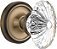 Maçaneta de vidro flutuado oval da Nostalgic Warehouse Classic Rosette, Privacidade - 2.375, latão antigo. - Imagem 1