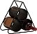 Suporte para Vinho em Formato de Pirâmide de Metal Deco 79, 11 x 6 x 10, Preto - Imagem 1