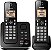 Sistema de Telefone Sem Fio Expansível da Panasonic com Secretária Eletrônica, Visor Âmbar Iluminado e Bloqueio de Chamadas - 2 Aparelhos - KX-TGC362B (Preto) - Imagem 1