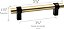 Puxadores de armário Design House Emery, pacote com 5 unidades, 3-3/4 polegadas (96mm) de centro a centro, puxadores de gaveta modernos para cozinha, dourado acetinado e preto fosco - Imagem 3