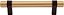Puxadores de armário Design House Emery, pacote com 5 unidades, 3-3/4 polegadas (96mm) de centro a centro, puxadores de gaveta modernos para cozinha, dourado acetinado e preto fosco - Imagem 2