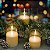 Vela de Vidro Dourado LED Sem Chama com Chama Tremulante Softflame, Conjunto de 3: 3 x 4, 3 x 5, 3 x 6, com Controle Remoto - Imagem 3