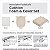 Capa de almofada de assento quadrado para jantar ao ar livre Classic Accessories Montlake FadeSafe FadeSafe Resistente à água 25 x 25 x 5 Polegadas, Bege Antigo, Capa de almofada para móveis de pátio - Imagem 3