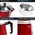 Cafeteira Clássica de Fogão e Espresso Primula, Moka Pot para Preparar Café Italiano e Cubano, Cafeteira Greca, Cafeteiras, 6 Xícaras de Espresso, Vermelho - Imagem 4