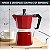 Cafeteira Clássica de Fogão e Espresso Primula, Moka Pot para Preparar Café Italiano e Cubano, Cafeteira Greca, Cafeteiras, 6 Xícaras de Espresso, Vermelho - Imagem 5