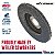 Weiler 31404 Wolverine Disco Flap Abrasivo 4-1/2 x 7/8 Furo do Eixo, 80 Granulação de Alumina de Zircônia, Tipo 27 Plano, Revestimento Fenólico, Dens - Imagem 2