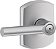 SCHLAGE F40 BRW 626 GRW Coleção Greenwich Broadway Maçaneta para Cama e Banho, Cromado Acetinado - Imagem 1