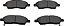 Conjunto de Pastilhas de Freio Dianteiras de Cerâmica TRQ para Nissan Versa 2012-2018 / Nissan Versa Note 2014-2018 - Imagem 4