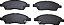 Conjunto de Pastilhas de Freio Dianteiras de Cerâmica TRQ para Nissan Versa 2012-2018 / Nissan Versa Note 2014-2018 - Imagem 3