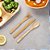 Conjunto de Talheres de Bambu de 8 polegadas - Conjunto de Talheres de Bambu Eco-Friendly Garfo, Colher e Faca: Perfeito para Restaurantes, Eventos de Catering e Food Trucks - Descartável e Com - Imagem 3