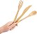 Conjunto de Talheres de Bambu de 8 polegadas - Conjunto de Talheres de Bambu Eco-Friendly Garfo, Colher e Faca: Perfeito para Restaurantes, Eventos de Catering e Food Trucks - Descartável e Com - Imagem 4
