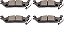 Pastilhas de freio traseiras de cerâmica SCITOO D1012 ajuste para Ford F-150 2004-2011, para Lincoln Mark LT 2006-2008. - Imagem 1
