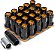 Porcas de roda fechadas de extremidade M12 x 1.25 de 16 peças da DNA MOTORING LN-ZTL-9016-125-OR + 4 porcas de travamento + chave + adaptador de extensão, de 22mm de - Imagem 1