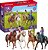 Clube do Cavalo Schleich Aventura 40 peças Conjunto de jogo Presentes de cavalo para meninas e meninos de 5 anos ou mais com 4 meninas cavaleiras, 4 brinquedos de cavalo e acessórios para equita - Imagem 1