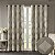 Cortinas Blackout Total Bentley SUN SMART para Janela, Ogee Tricotado Jacquard, Decorativa para Sala de Estar com Ilhós, Isolamento Térmico, Bloqueio de Luz para Quarto e Apartamento 50x84, Bege. - Imagem 1