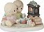 Estátua de Casais Precious Moments | Sua Amor Aquece Meu Coração Estátua de Porcelana | Decoração e Presente para as Festas | Pintada à Mão - Imagem 1