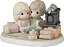 Estátua de Casais Precious Moments | Sua Amor Aquece Meu Coração Estátua de Porcelana | Decoração e Presente para as Festas | Pintada à Mão - Imagem 2