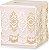 POPULAR BATH Caixa de Lenços Arabella Design, Bege - Imagem 1