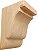 Suportes de Madeira Ekena Millwork BKTW05X05X08BERO Bedford, 5 1/4W x 5D x 7 1/2H, Carvalho Vermelho - Imagem 1