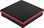 Restaurantware Bento Tek Quadrado Preto e Vermelho Caixa de Bento Estilo Japonês - 4 Compartimentos - 10 x 10 x 2 1/4 - Caixa com 1 unidade - Imagem 2
