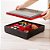 Restaurantware Bento Tek Quadrado Preto e Vermelho Caixa de Bento Estilo Japonês - 4 Compartimentos - 10 x 10 x 2 1/4 - Caixa com 1 unidade - Imagem 5