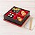 Restaurantware Bento Tek Quadrado Preto e Vermelho Caixa de Bento Estilo Japonês - 4 Compartimentos - 10 x 10 x 2 1/4 - Caixa com 1 unidade - Imagem 4