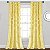 Painel de cortina de janela Lush Decor Riley - Detalhes de laço feitos à mão encantadores - Cortina única elegante para sala de estar, sala de jantar ou quarto - 54 L x 95 A, Amarelo - Imagem 1