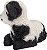 Hi-Line Gift Ltd. Pequeno Cordeiro Preto e Branco deitado, Preto; Branco - Imagem 4