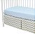 Empresa Americana para Bebês 100% Algodão Percale Lençol de Berço Ajustado e Saia Zigzag, Azul, para Meninos e Meninas. - Imagem 1