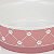 Conjunto de tigelas para animais de estimação com estampa de patinha, à prova de micro-ondas e lava-louças, fundo de silicone antiderrapante para menos bagunça, médio 6x2, rosa, 2 unidades - Imagem 2