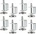 Pés niveladores POWERTEC 71151-P2, suporte em U ajustável com almofadas niveladoras sem marcação, niveladores de perna para móveis pesados, para armários, mesas, bancadas, móveis, conjunto de 8. - Imagem 1