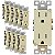 Tomada decorativa Enerlites, à prova de manipulação, acabamento brilhante, padrão residencial, 3 fios, auto-aterramento, 2 polos, 15A 125V, UL listado, 61501-TR-I- - Imagem 1