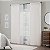 Cortina de janela com pregas franzidas Waverly Serendipity 10 com bolso para barra de cortina para sala de estar (1 painel), 50 pol x 95 pol, branca - Imagem 1