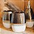 Conjunto de Acessórios para Banheiro em Cerâmica de 3 Peças com Dispensador de Sabonete ou Loção, Copo, Porta Escova de Dente dourado Stoneware Paseo Road da HiEnd Accents, Estilo Rust - Imagem 2