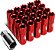Porca de roda aberta de alumínio vermelho 7075 M12X1.5 20 peças L: 60mm com adaptador de soquete - Engenharia J2 LN-T7-009-15-RD - Imagem 1