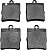 Conjunto de pastilhas de freio traseiro TRQ Posi Ceramic para Mercedes Benz C230 / C240 / C280 / C320 / C350 / CLK320 / CLK350 / CLK430 / Crossfire / E320 / E420 / E430 / SLK230 - Imagem 3