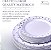 Conjunto de Jantar Descartável Silver Spoons Party 40 PC Dinner Side Plates | Coleção de Pontos Charmosos, 20 Porções, Branco/Prateado - Imagem 4