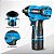 Chave de Impacto Sem Fio 12V DNA MOTORING TOOLS-00161 com Mandril de 1/4 para Projetos DIY e Uso Doméstico, com Luz LED + Interruptor de Avanço/Reverso, Azul (Apen - Imagem 5
