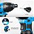 Chave de Impacto Sem Fio 12V DNA MOTORING TOOLS-00161 com Mandril de 1/4 para Projetos DIY e Uso Doméstico, com Luz LED + Interruptor de Avanço/Reverso, Azul (Apen - Imagem 4