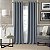 Elrene Home Fashions Essex Grommet Top Solid Linen Look Cortina de janela única de painel, 50 x 84, Azul - Imagem 1