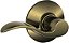 Empresa de Fechaduras SCHLAGE Acc 609 - Maçaneta de Porta Reversível F10 Flat Wave, Sólida, em latão antigo - F10 ACC 609 - Imagem 1