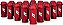 Porcas de segurança de alumínio da Mishimoto M12x1.5, conjunto de 20 peças, vermelho - Imagem 2
