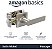 Maçaneta de Porta com Fechadura Contemporânea Amazon Basics Stamford, Entrada, 64,3mm de Altura Superior e 294,5mm de Altura Inferior, Níquel Acetinado. - Imagem 2