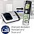 Telefone sem fio expandido com identificador de chamadas/espera, intercomunicador de aparelho e display/teclado retroiluminados, prateado, 2 unidades. - Imagem 5