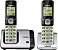 Telefone sem fio expandido com identificador de chamadas/espera, intercomunicador de aparelho e display/teclado retroiluminados, prateado, 2 unidades. - Imagem 2